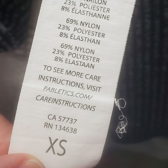 Fabletics Avaline Black & Gray Striped Hoodie - Picture 6 of 6